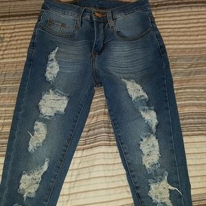 High waisted skinny jeans